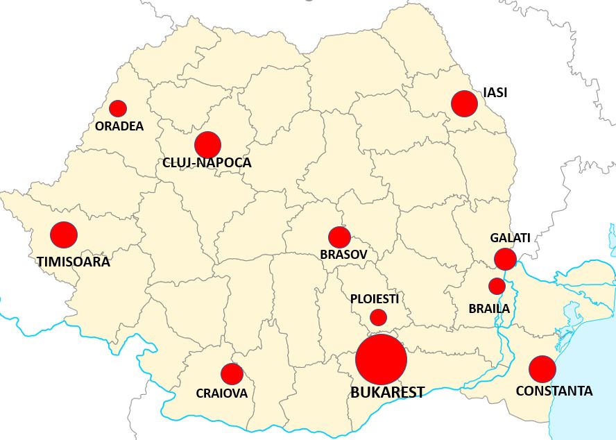 Romanian kaupungit ja nähtävyydet - Euroopan lentokentät