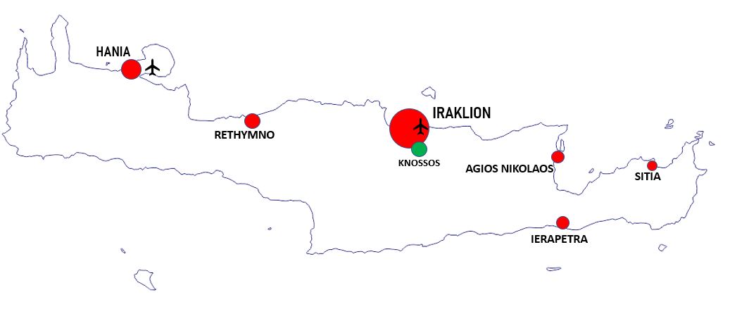 Kreetan kaupungit: Iraklion, Hania ja muut - Euroopan lentokentät