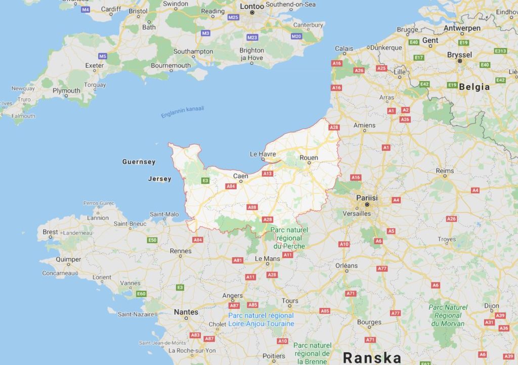 Esitellä 47+ imagen ranskan kartta normandia
